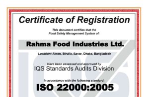 ISO 22000 Certificate
